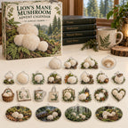 Lion's Mane Mushroom Advent Calendar - 24 Acrylic Charms