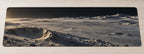 Lunar Crater Horizon Desk Mat with flat printed terrain and illustrated depth
