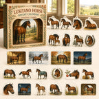Lusitano Horse advent calendar box and24 equestrian printed acrylic charms
