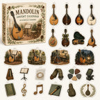 Mandolin advent calendar with 24 printed acrylic music charms