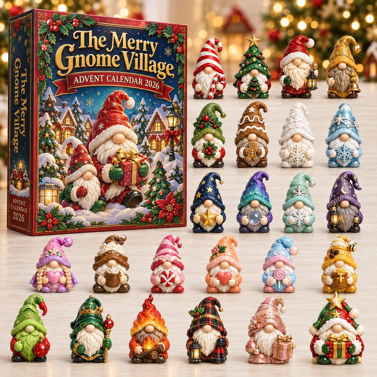Merry Gnome Village advent calendar