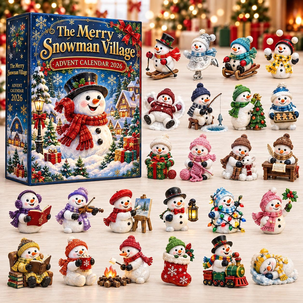 Merry Snowman Village advent calendar