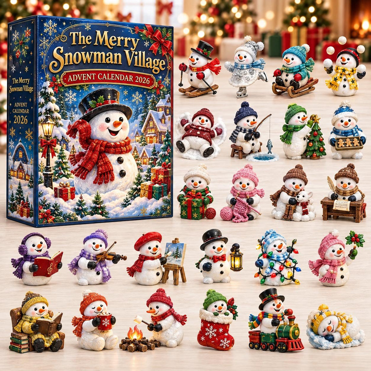 Merry Snowman Village advent calendar