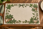 Mint Holiday Kitchen Placemat with printed dimensional artwork