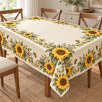 Sunflower Honeybee Botanical Tablecloth - representative product view