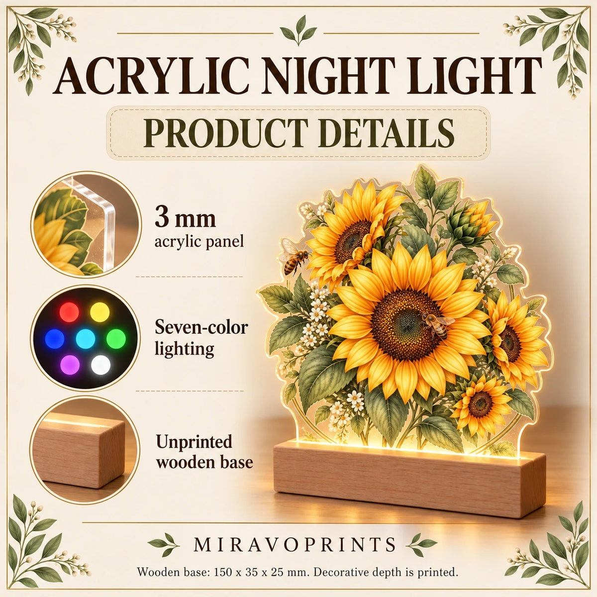 Acrylic Night Light material, construction and product features guide