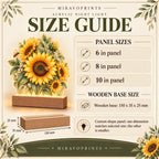 Acrylic Night Light size guide with measurements and fit information
