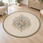 Vintage Garden Cameo Area Rug with dimensional printed themed artwork; representative AI-generated mockup.