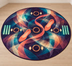 Tempo Lantern Rehearsal Area Rug with dimensional printed themed artwork; representative AI-generated mockup.