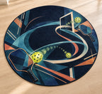 Midnight Dink Detour Area Rug with dimensional printed themed artwork; representative AI-generated mockup.