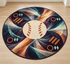 Diamond Dusk Rally Area Rug with dimensional printed themed artwork; representative AI-generated mockup.