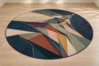 Selvedge Prismfall Area Rug with dimensional printed themed artwork; representative AI-generated mockup.