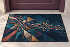 Strategy Mosaic Relay Welcome Mat with dimensional printed themed artwork; representative AI-generated mockup.