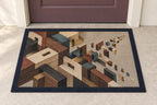 Joinery Strata Cascade Welcome Mat with dimensional printed themed artwork; representative AI-generated mockup.