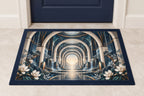 Structural Horizon Atrium Welcome Mat with dimensional printed themed artwork; representative AI-generated mockup.