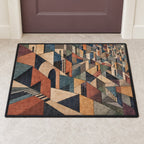 Inkline Cityfold Welcome Mat with dimensional printed themed artwork; representative AI-generated mockup.