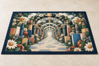 Kindergarten Wonder Garden Welcome Mat with dimensional printed themed artwork; representative AI-generated mockup.