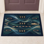 Rifflelight Cast Journey Welcome Mat with dimensional printed themed artwork; representative AI-generated mockup.