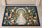 Inclusive Learning Sanctuary Welcome Mat with dimensional printed themed artwork; representative AI-generated mockup.