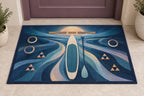 Stillwater Stance Prismwake Welcome Mat with dimensional printed themed artwork; representative AI-generated mockup.