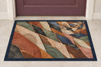 Clayfire Stratafall Welcome Mat with dimensional printed themed artwork; representative AI-generated mockup.