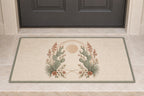 Desert Botanical Arch Welcome Mat with dimensional printed themed artwork; representative AI-generated mockup.