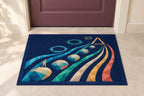 Aurora Cairn Ascension Welcome Mat with dimensional printed themed artwork; representative AI-generated mockup.