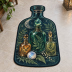 Potion Bottle Still Life Custom Shape Mat with dimensional printed themed artwork; representative AI-generated mockup.