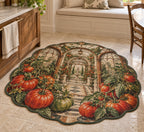 Tomato Garden Kitchen Custom Shape Mat with dimensional printed themed artwork; representative AI-generated mockup.
