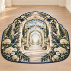 Graduation Laurel Colonnade Custom Shape Mat with dimensional printed themed artwork; representative AI-generated mockup.
