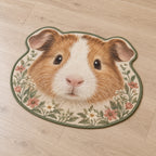 Guinea Pig Companion Custom Shape Mat with dimensional printed themed artwork; representative AI-generated mockup.