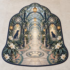 Vet Tech Lantern Conservatory Custom Shape Mat with dimensional printed themed artwork; representative AI-generated mockup.