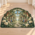 Reunion Picnic Grove Custom Shape Mat with dimensional printed themed artwork; representative AI-generated mockup.