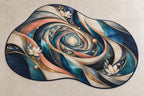 Compassion Bridge Atrium Custom Shape Mat with dimensional printed themed artwork; representative AI-generated mockup.