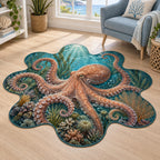 Octopus Garden Custom Shape Mat with dimensional printed themed artwork; representative AI-generated mockup.