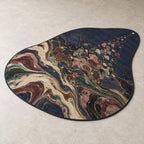 Folio Marbling Rift Custom Shape Mat with dimensional printed themed artwork; representative AI-generated mockup.