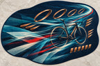 Slipstream Aurora Circuit Custom Shape Mat with dimensional printed themed artwork; representative AI-generated mockup.