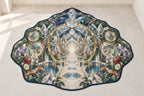 Prismatic Discovery Conservatory Custom Shape Mat with dimensional printed themed artwork; representative AI-generated mockup.