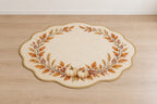 Autumn Harvest Wedding Wreath Custom Shape Mat with dimensional printed themed artwork; representative AI-generated mockup.