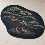 Midnight Bonsai Cloudrise Custom Shape Mat with dimensional printed themed artwork; representative AI-generated mockup.