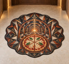 Pizza Night Ember Portal Custom Shape Mat with dimensional printed themed artwork; representative AI-generated mockup.