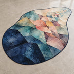 Pigment Veilcascade Custom Shape Mat with dimensional printed themed artwork; representative AI-generated mockup.