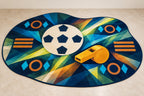 Touchline Signal Prism Custom Shape Mat with dimensional printed themed artwork; representative AI-generated mockup.