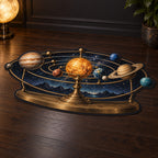 Vintage Solar System Custom Shape Mat with dimensional printed themed artwork; representative AI-generated mockup.