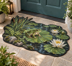 Frog Pond Custom Shape Mat with dimensional printed themed artwork; representative AI-generated mockup.
