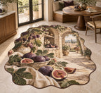 Fig Harvest Custom Shape Mat with dimensional printed themed artwork; representative AI-generated mockup.