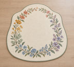 Rainbow Garden Celebration Wreath Custom Shape Mat with dimensional printed themed artwork; representative AI-generated mockup.