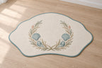 Coastal Shell Wedding Custom Shape Mat with dimensional printed themed artwork; representative AI-generated mockup.