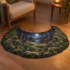 Firefly Clearing Custom Shape Mat with dimensional printed themed artwork; representative AI-generated mockup.