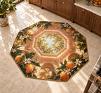 Orange Grove Kitchen Custom Shape Mat with dimensional printed themed artwork; representative AI-generated mockup.